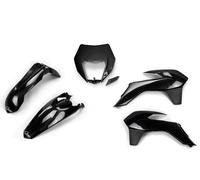 Ufo Ktm Exc/exc-f 2014-2016 With Headlight Ktkit524-001 Plastics Kit Black
