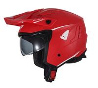 UFO Sheratan Jet Street Trials Helmet Matt Red - All Sizes