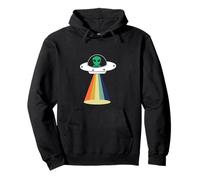 UFO Spaceship Alien Abduction, Fun Retro Area 51 UAP ET Gift Pullover Hoodie