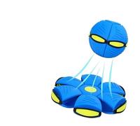 UFO Stomp Magic Ball, Portable Pet Toy Flying Saucer Balls, Creative Doggy Disc Ball, Decompression Flying Flat Throw Dog Balls Toy For Childrens Kids Sports, Outdoor Games(Blue)