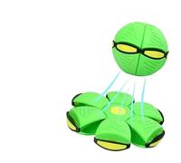 UFO Stomp Magic Ball, Portable Pet Toy Flying Saucer Balls, Creative Doggy Disc Ball, Decompression Flying Flat Throw Dog Balls Toy For Childrens Kids Sports, Outdoor Games(Green)