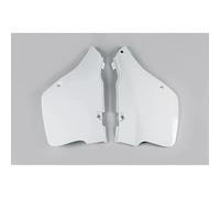 Side cover UFO PLAST cover 2-piece white OEM for Suzuki RM 125ccm Yr. 1989-1992