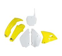 Fairing Kit UFO PLAST 6-piece fairing set plastic cladding kit yellow/ white
