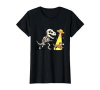 UFO T-Rex Halloween Chasing Chesapeake Bay Retriever Value Graphic T-Shirt, Women, Black, M