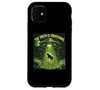 UFO The Truth Is Irrational Cow Abduction 3.14 Math Pi Day Case for iPhone 11