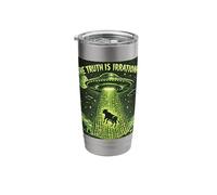 UFO The Truth is Irrational Cow Abduction 3.14 Math Pi Day Stainless Steel Insulated Tumbler