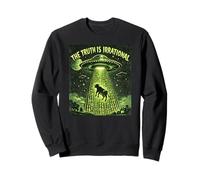 UFO The Truth Is Irrational Cow Abduction 3.14 Math Pi Day Sweatshirt