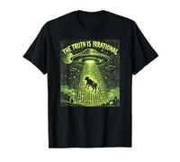 UFO The Truth is Irrational Cow Abduction 3.14 Math Pi Day T-Shirt