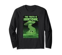 UFO The Truth is Irrational Cow Abduction 3.14 Pi Day 2026 Long Sleeve T-Shirt
