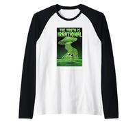 UFO The Truth is Irrational Cow Abduction 3.14 Pi Day 2026 Raglan Baseball Tee