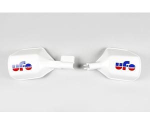 UFO Universal Classic Vintage Enduro Hand Guards Hand Protectors White, 2 pcs