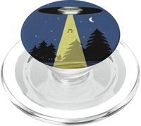 UFO Vinyl Record Beam Night Forest Moon Music Art PopSockets PopGrip for MagSafe