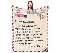UFOORO Daughter Gifts Birthday Airmail Throws Flannel Blankets Patient Gift for Daughter from Dad