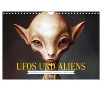 UFOs and aliens - extraterrestrial traces, hidden truth or mere fantasy UK-Version (Wall Calendar 2026 DIN A4 Landscape), CALVENDO 12 Month Wall Calendar