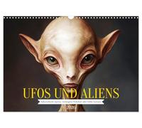 UFOs and aliens - extraterrestrial traces, hidden truth or mere fantasy UK-Version (Wall Calendar 2026 DIN A3 Landscape), CALVENDO 12 Month Wall Calendar