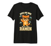 UFOs are Here But All I See is Ramen Funny Cute Cat Foodie Premium T-Shirt