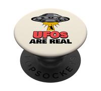 UFOs Are Real (Funny Alien Graphic) PopSockets Adhesive PopGrip