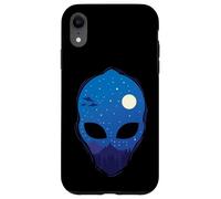 UFOs at night in alien head Case for iPhone XR