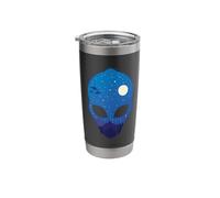 UFOs at Night in Alien Head Stainless Steel Insulated Tumbler