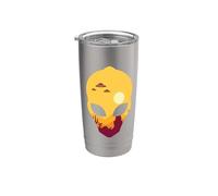 UFOs in Desert in Alien Head Stainless Steel Insulated Tumbler