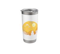 UFOs Over Desert and Cactus Stainless Steel Insulated Tumbler