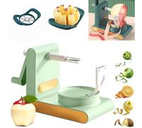 UFOURIVE Beachersett Multi-Fruit Peeler 2.0, Stainless Steel Fruit And Vegetable Peeler, Hand Crank Multi-Fruit Peeler Machine With Powerful Suction Base(Green)