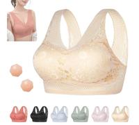 UFOURIVE Hatmeo Women's Orthopedic Anti-Sagging Bra, Posture Bras For Women, Seniors Breathable Push-Up Bra(YELLOW,L)