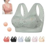 UFOURIVE Hatmeo Women's Orthopedic Anti-Sagging Bra, Posture Bras for Women, Seniors Breathable Push-Up Bra(Green,XL)