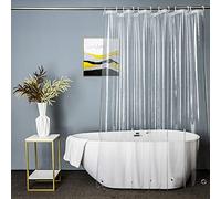 UFRIDAY Clear Shower Stall Curtain Liner 54 x 72inch, EVA Waterproof Weighted Clear Shower Liner with Magnets,Narrow Small Shower Curtain Liner 54 inch Wide for Bathroom or Window