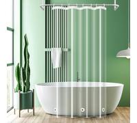 UFRIDAY Crystal Clear Shower Curtain Liner ,48 x 72 inches ,Heavy Duty Liner Waterproof Transparent Shower Curtain for Bathroom PEVA with 3 Magnets Bottom
