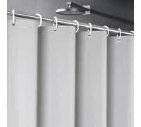 UFRIDAY Grey Stall Size Shower Curtain 36 x 72inch, Heavy Duty Premium PEVA Shower Curtain with 2 Weighted Magnets, Plastic Waterproof Grey Shower Curtains for Bathroom with 6 Hooks