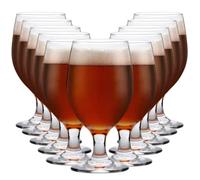 Ufrount 13 OZ Red&White Wine Glasses,Clear Water Goblets Set of 12,Multi-purpose Water Goblet Glasses Dessert Port Short Stemmed Drinking Glass for Party,Wedding,Home Bar