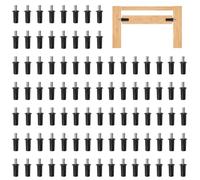 UFURMATE 100Pcs Spring Loaded Repair Pins Plastic Blinds & Cabinet Door Spring Repair Pin Damper Replacement Cabinet Furniture Shelf Pins Support, Dia.6.5mm/0.26in (Black)