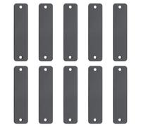 UFURMATE 10Pcs Flip Latch Gate Latch Spacer Only 0.6mm Thick Sliding Door Lock Shim Gap Filler Stainless Steel 4in Barn Door Lock Spacer for Door Alignment Not for Other Locks (Black)
