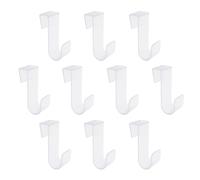UFURMATE 10PCS Over Cabinet Door Hooks Plastic Over The Door Single Hooks Space-Saving Hanger Extender Clips Multi-Purpose Hooks for Kitchen Bathroom Bedroom (Transparent)