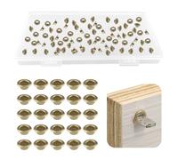 UFURMATE 200Pcs Gold Shelf Pin Caps with Hole Heavy Duty Shelf Pins Reinforcement Grommets for Bookshelf, Cabinet, Closet Shelves Bracket (7mm, Large Circle)
