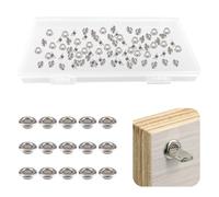 UFURMATE 200Pcs Silver Shelf Pin Caps with Hole Heavy Duty Shelf Pins Reinforcement Grommets for Bookshelf, Cabinet, Closet Shelves Bracket (7mm, Large Circle)
