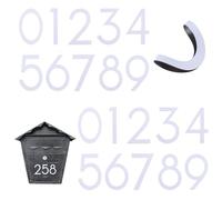 UFURMATE 20Pcs Magnetic Number for Mailbox 3 Inch Shaped Address Number Sign 0-9 House Numbers Magnets for Mailbox, Cabinet, Apartment, House, Office, Hotel Room (White)