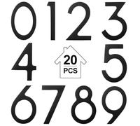 UFURMATE 20Pcs Magnetic Number for Mailbox 4 Inch Shaped Address Number Sign 0-9 House Numbers Magnets for Mailbox, Cabinet, Apartment, House, Office, Hotel Room (Black)