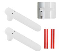 UFURMATE 2Pcs Door Handle Covers, Cute Silicone Handle Gloves Anti-Static & Anti-Collision Safety Doors Knob Protectors for Flat Square Door Levers(Transparent White)