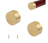 UFURMATE 2Pcs Handrail End Caps, Staircase Steps Round Hand Rail Cover Brass Pipe Plugs Durable Hand Railing Fittings for 36mm/1.42in