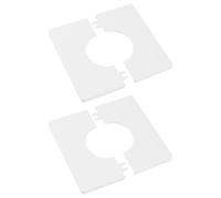 UFURMATE 2Pcs Pipe Wall Covers, I.D.50mm ABS Plastics Square Split Flange & Escutcheon Plate Self-Adhesive Decorative Covers for Pipe Tube (O.D.120mm,White)
