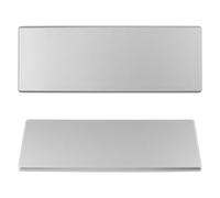 UFURMATE 2Pcs Screwless Blank Outlet Plate, 3-Gang Plastic Faceplate Cover Switch Outlet Electrical Plates for Light Switch, Receptacle(Silver/100 x 275 mm)