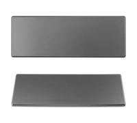 UFURMATE 2Pcs Screwless Blank Outlet Plate, 3-Gang Plastic Faceplate Cover Switch Outlet Electrical Plates for Light Switch, Receptacle(Dark Gray/100 x 275 mm)