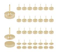 UFURMATE 30 Sets Magnetic Push Pins Magnet Tacks Pushpins Poster and Photo Hangers Magnetic Thumbtacks for Cork Board Metal Decorative Pushpins Clip for Map Picture (Gold)