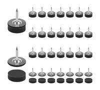 UFURMATE 30 Sets Magnetic Push Pins Magnet Tacks Pushpins Poster and Photo Hangers Magnetic Thumbtacks for Cork Board Metal Decorative Pushpins Clip for Map Picture (Black)