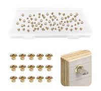 UFURMATE 300Pcs Gold Shelf Pin Caps with Hole Heavy Duty Metal Shelf Pins Reinforcement Grommets for Bookshelf, Cabinet, Closet Shelves Bracket (5mm)