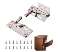 UFURMATE 45 Degree Flip Down Hinge, 1 Pair Cold Rolled Steel Tip-Out Tray Hinges Standard Soft Close Scissor Hinges Sink Scissor Hinges with Damping Design for Kitchen Sink, Sink Front Drawer