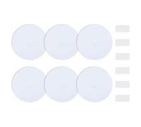 UFURMATE 6Pcs Round Hole Cover, PVC Plastic Door Lock Hole Cover Plate Blank Decorative Wall Plate for Holes, Scratches(5cm, Pure White)