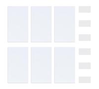 UFURMATE 6Pcs Square Wall Hole Cover Plate 4.2" x 2.4" PVC Plastic Ceiling Cover Blank Decorative Wall Plate for Holes,Scratches (Pure White)